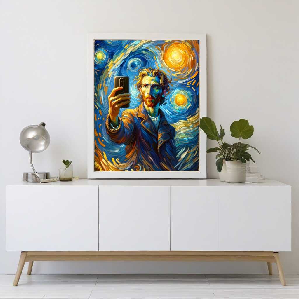 Selfie in Van Gogh Style — Diamond Painting Kit, product view 2