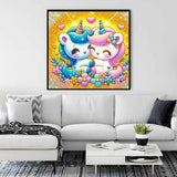 Unicorn love, cartoon — Diamond Painting Kit, product view 2