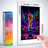 Soccer in Neon Lights — Diamond Painting Kit, product view 3