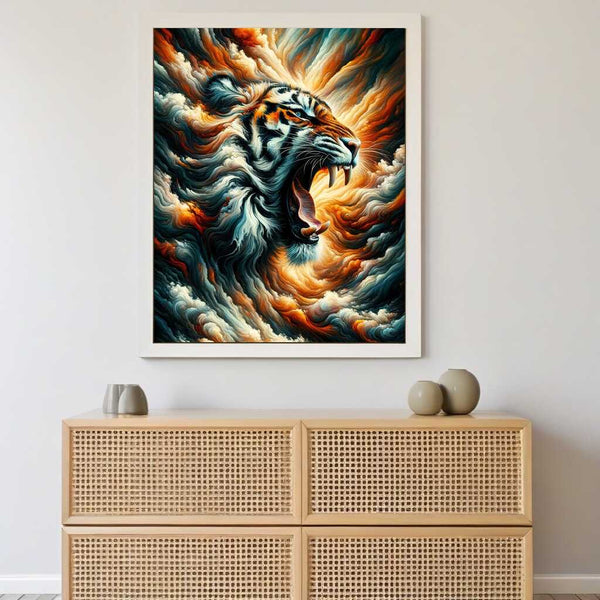 Roaring Tiger — Diamond Painting Kit, product view 2