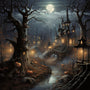 Halloween Ghost Forest — Diamond Painting Kit design