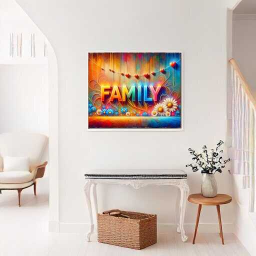 Family in Color — Diamond Painting Kit, product view 2
