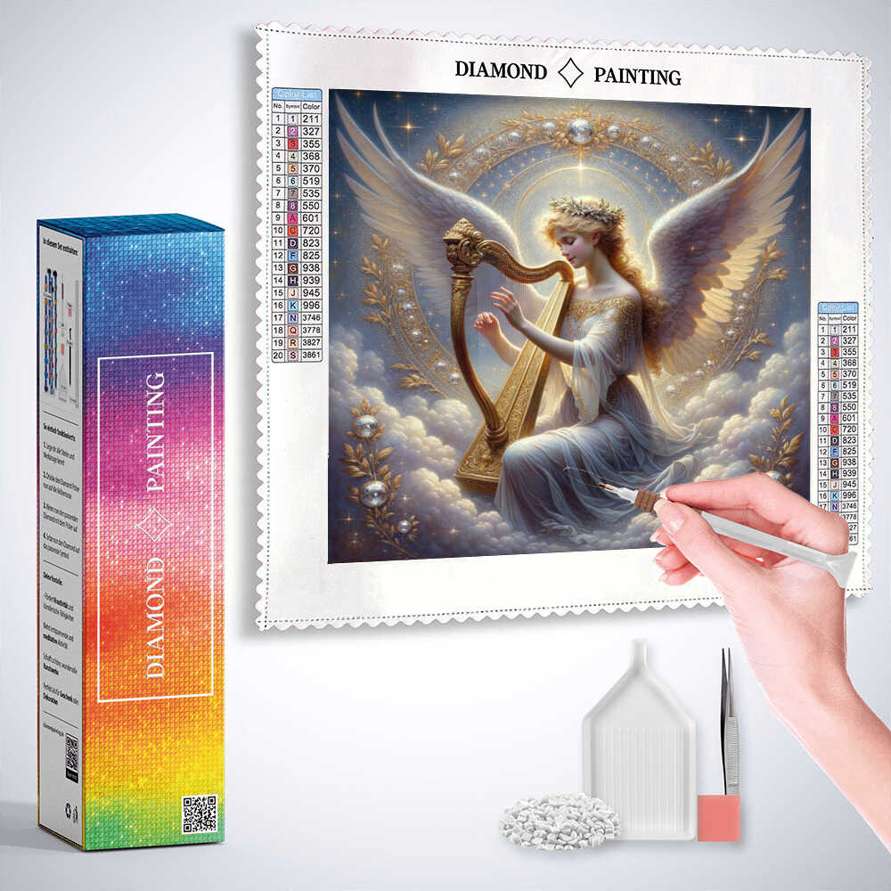 Angel with Harve — Diamond Painting Kit, product view 3