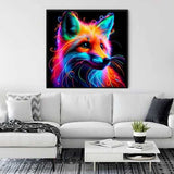 Fox in a Rush of Color — Diamond Painting Kit, product view 2