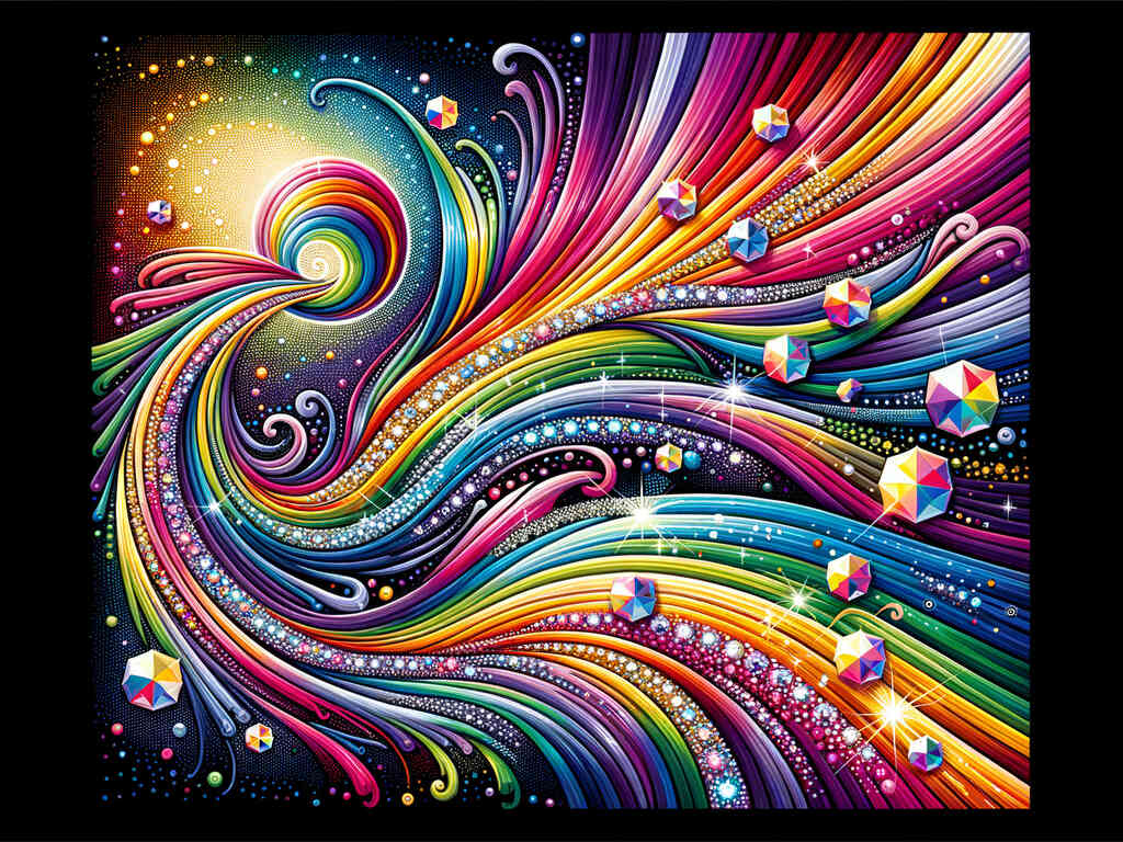 Vibrant Abstract Love — Diamond Painting Kit design