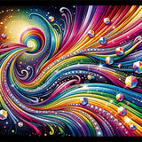 Vibrant Abstract Love — Diamond Painting Kit design