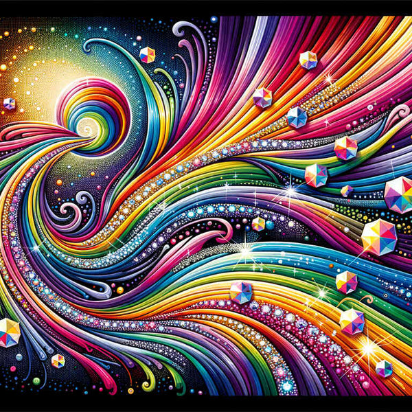 Vibrant Abstract Love — Diamond Painting Kit design