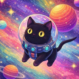 The Astronaut Cat — Diamond Painting Kit design