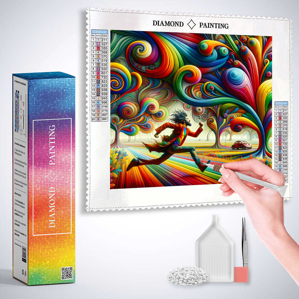 Color play of life — Diamond Painting Kit, product view 3