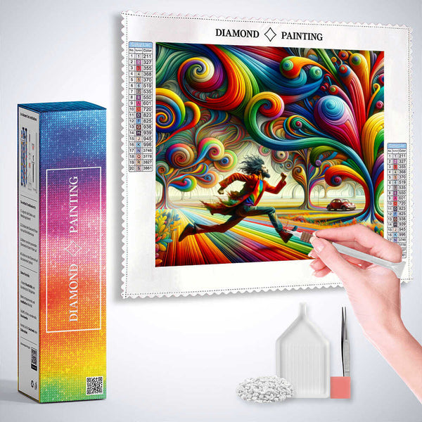 Color play of life — Diamond Painting Kit, product view 3