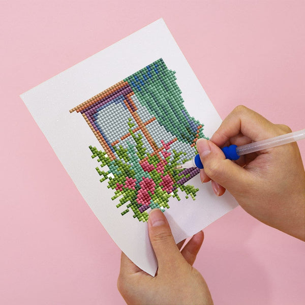 Floral Windows, Set of 12 — Mini Diamond Painting Set, product view 12