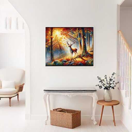 Deer in the Autumn Forest — Diamond Painting Kit, product view 2