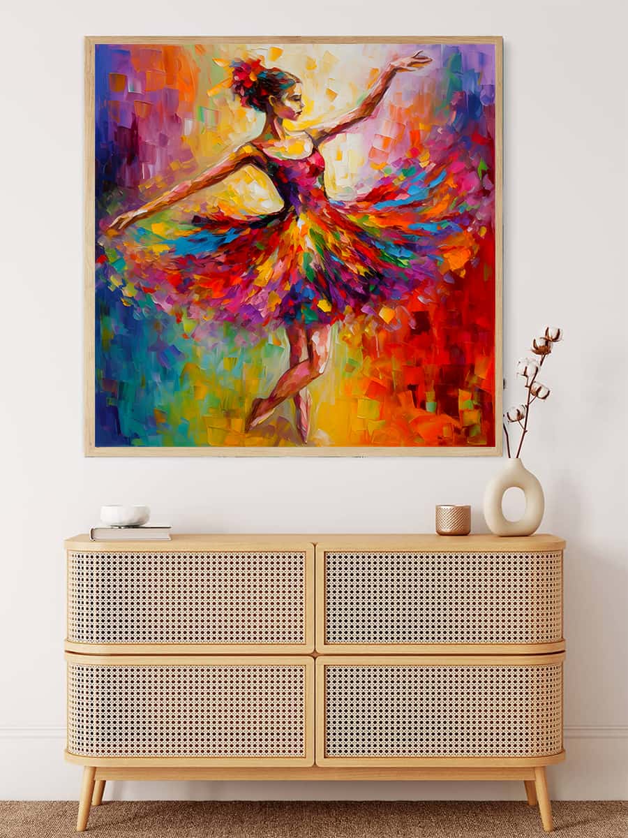 Color dance woman — AB Diamond Painting Kit, product view 3