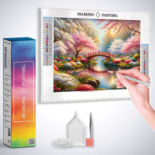 Cherry Blossom Park — Diamond Painting Kit, product view 2