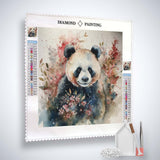 Fluffy panda bear — Diamond Painting Kit, product view 2