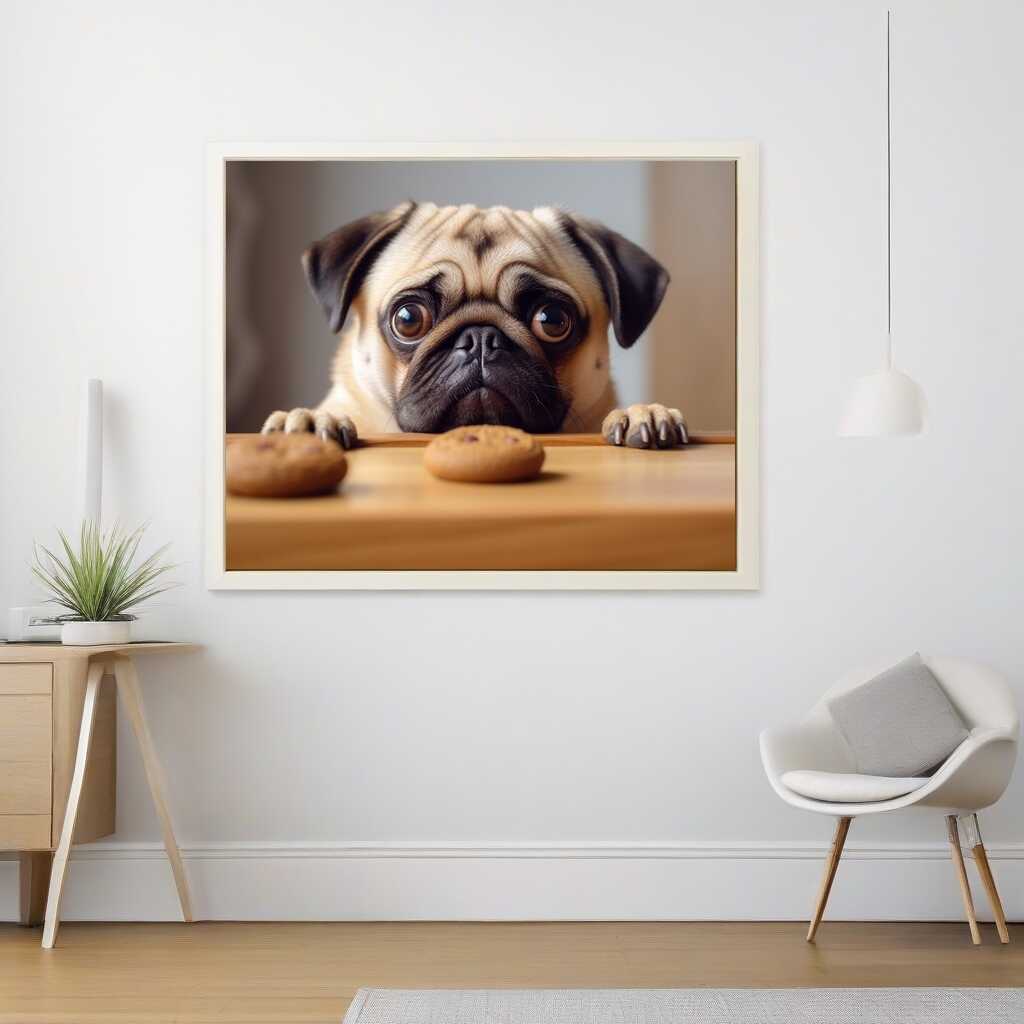 A Hungry Pug's Temptation — Diamond Painting Kit, product view 2