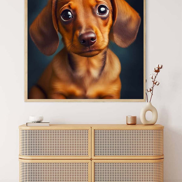 Dachshund with floppy ears — Diamond Painting Kit, product view 3