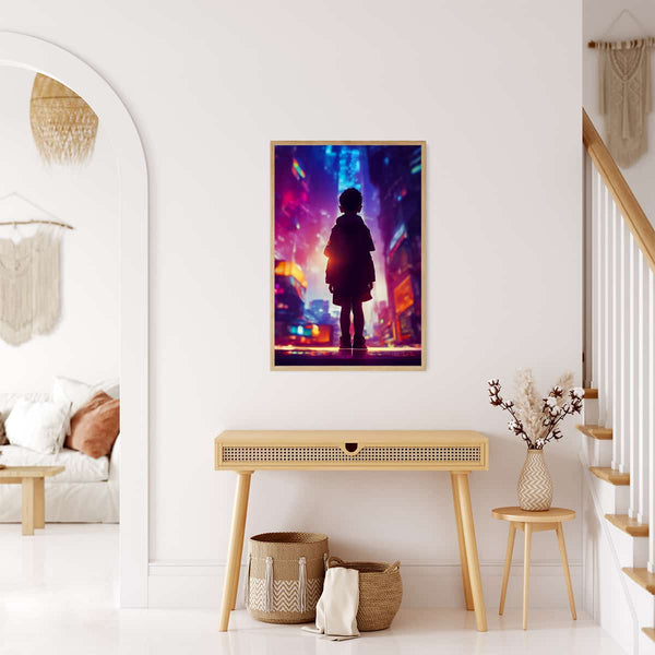Boy looking at city — Diamond Painting Kit, product view 3