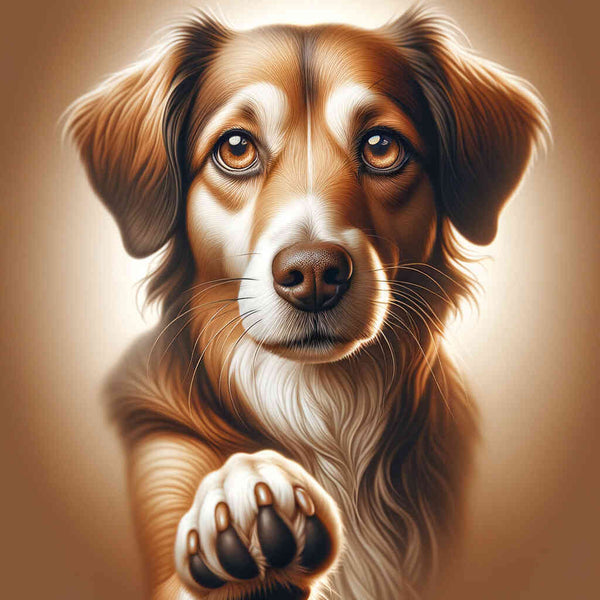 Give paws, dog — Diamond Painting Kit design