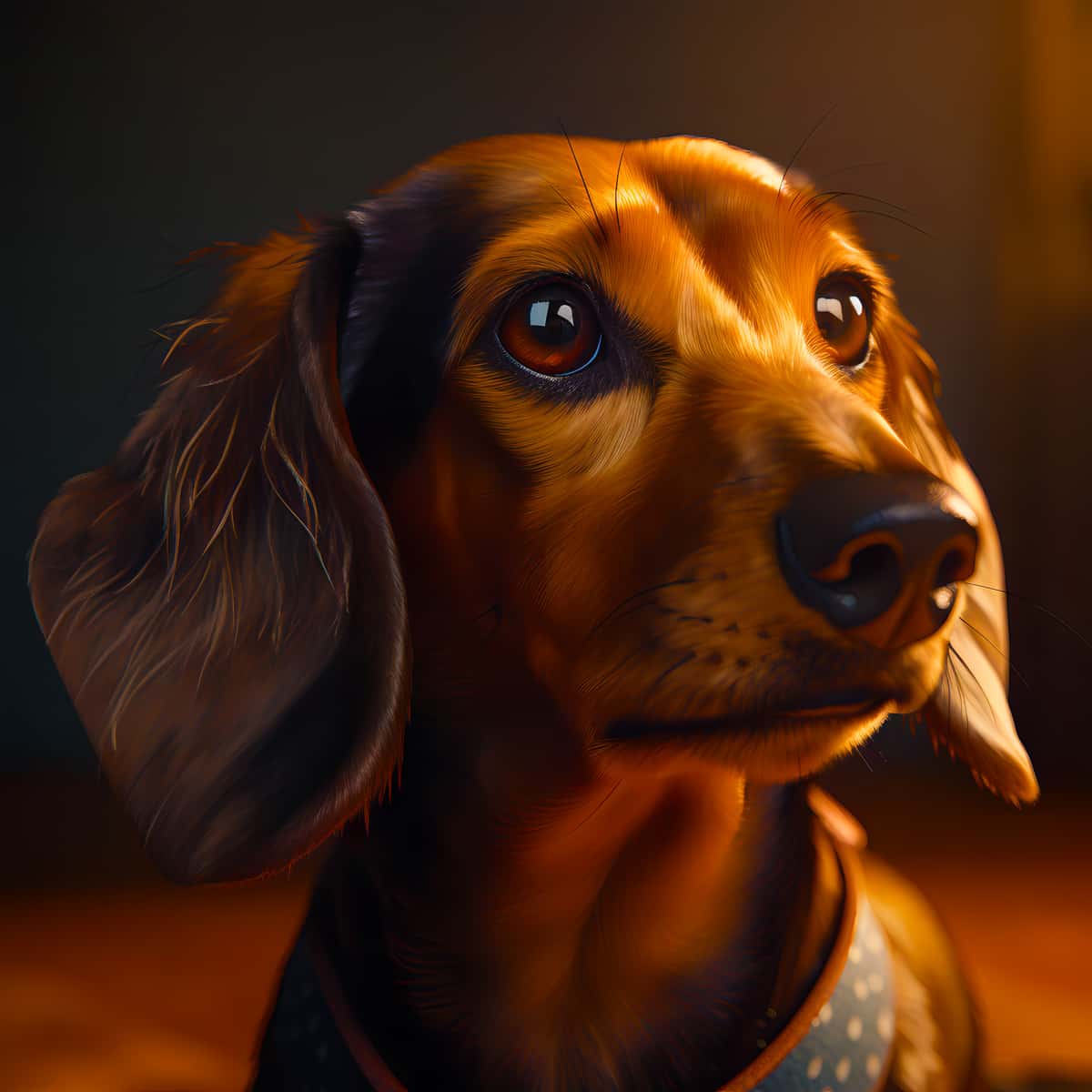 Dachshund of the golden hour — Diamond Painting Kit design
