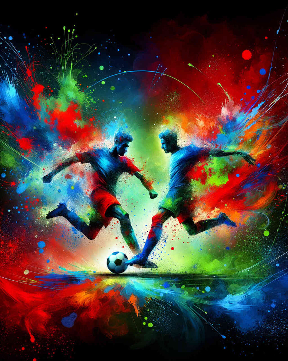 Soccer, splash — Diamond Painting Kit design
