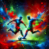 Soccer, splash — Diamond Painting Kit design