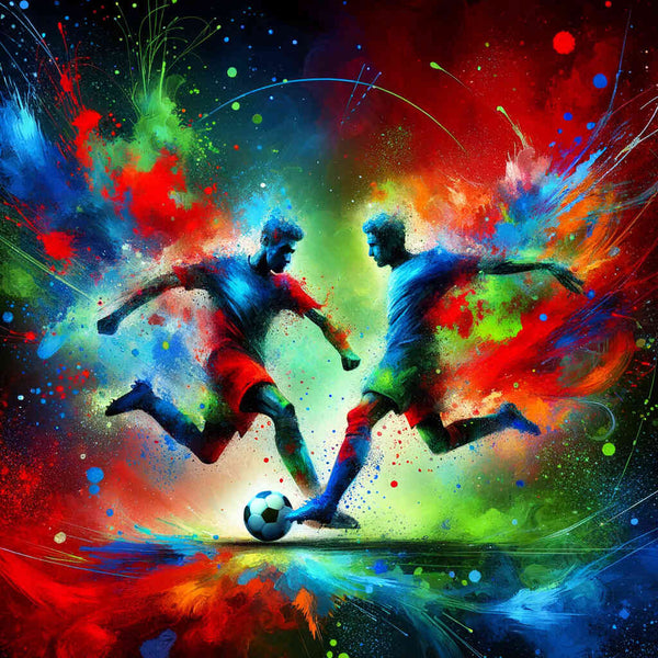 Soccer, splash — Diamond Painting Kit design