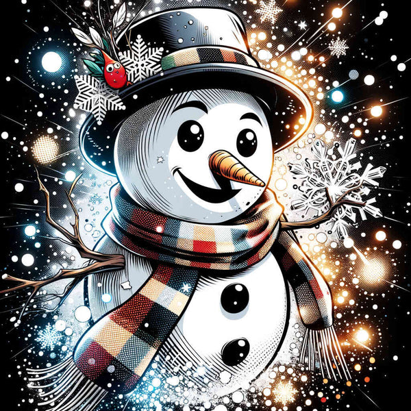 Snowman, Comic — Diamond Painting Kit design