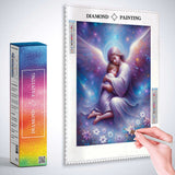 Child with guardian angel — Diamond Painting Kit, product view 3