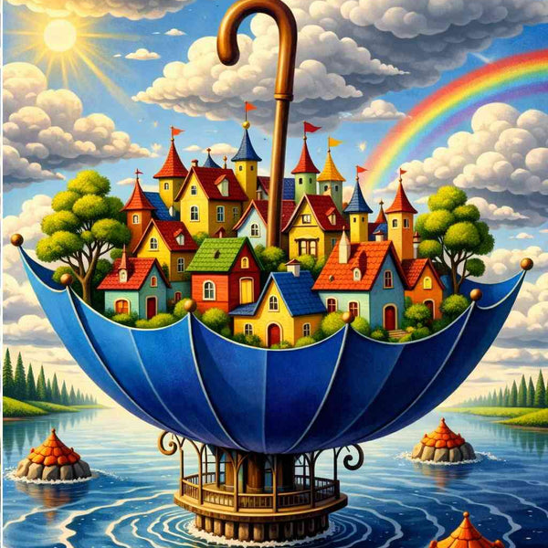 The Floating Wonderland — Diamond Painting Kit design