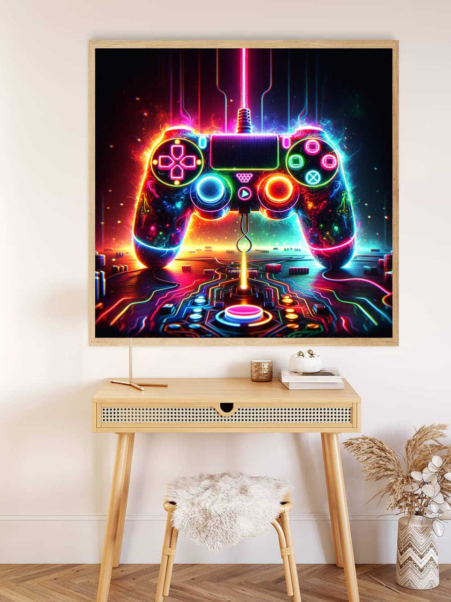 A Neon Symphony of Play — Diamond Painting Kit, product view 2