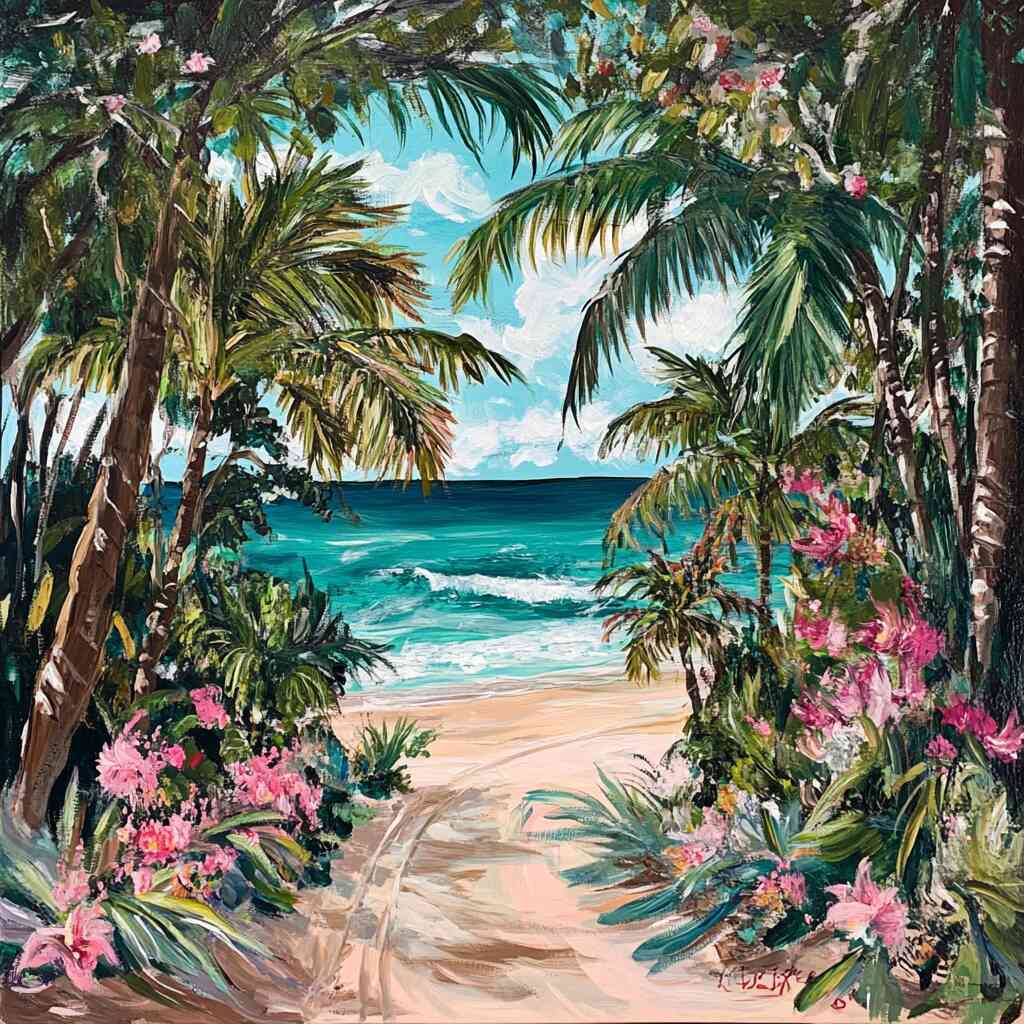 Longing for Paradise — Diamond Painting Kit design