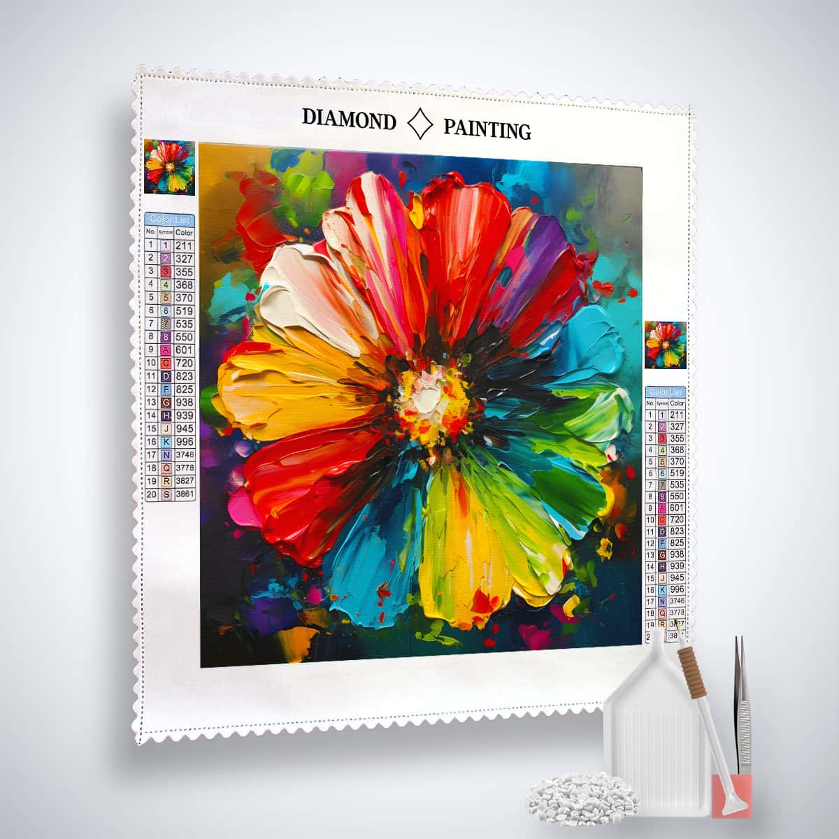 Colorful Blossom — AB Diamond Painting Kit, product view 2
