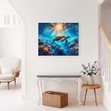 Sea Turtle and Coral — Diamond Painting Kit, product view 2