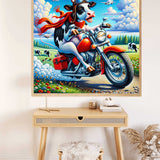 Motorcycle Cow — Diamond Painting Kit, product view 2