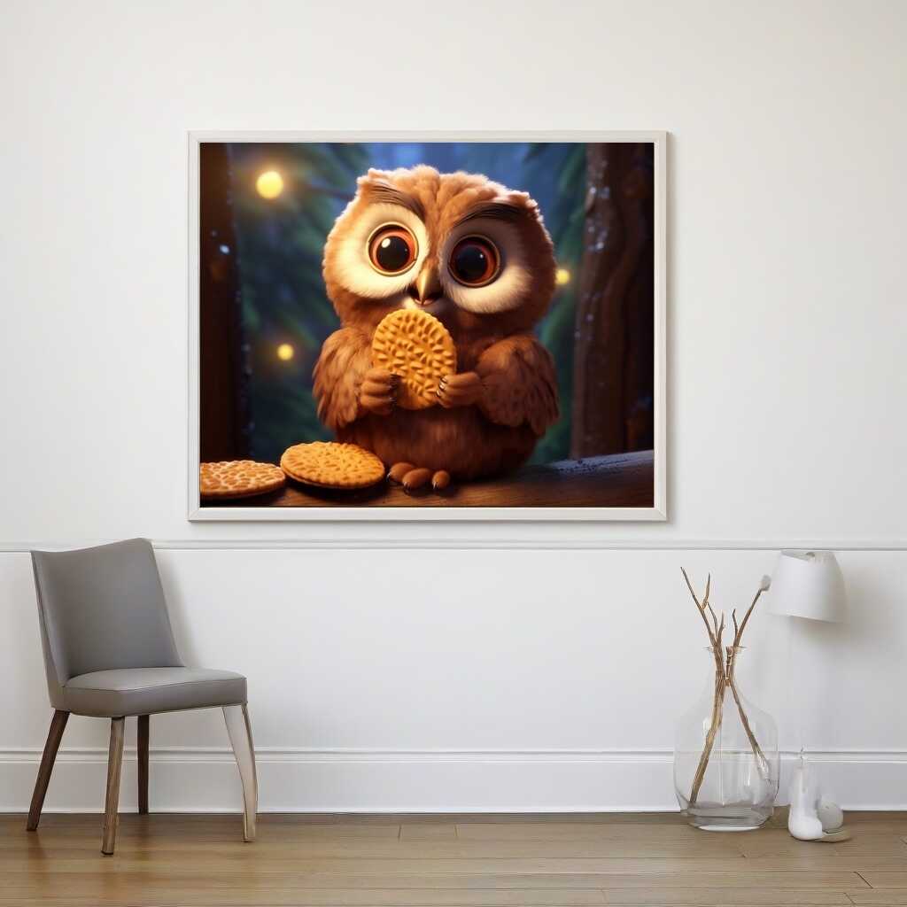 Owl Magic at Dusk — Diamond Painting Kit, product view 2