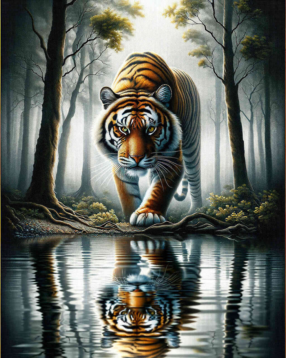 Tiger in the forest — Diamond Painting Kit design