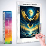 Eagle in the night — Diamond Painting Kit, product view 3