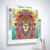 Hippie Lion — Diamond Painting Kit, product view 2