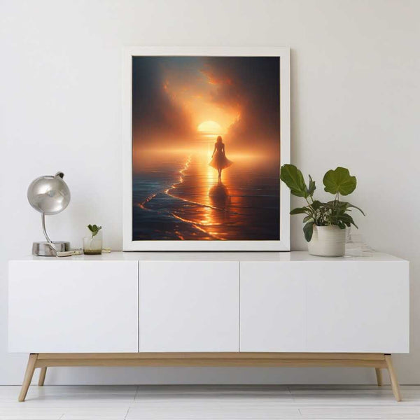 Woman by the sea — Diamond Painting Kit, product view 2