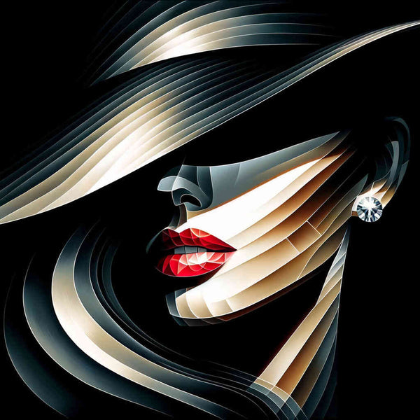 A Glance beneath the Hat — Diamond Painting Kit design