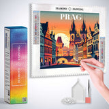 Dusk in Prague — Diamond Painting Kit, product view 3