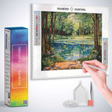 The Woodland Lake — Diamond Painting Kit, product view 3