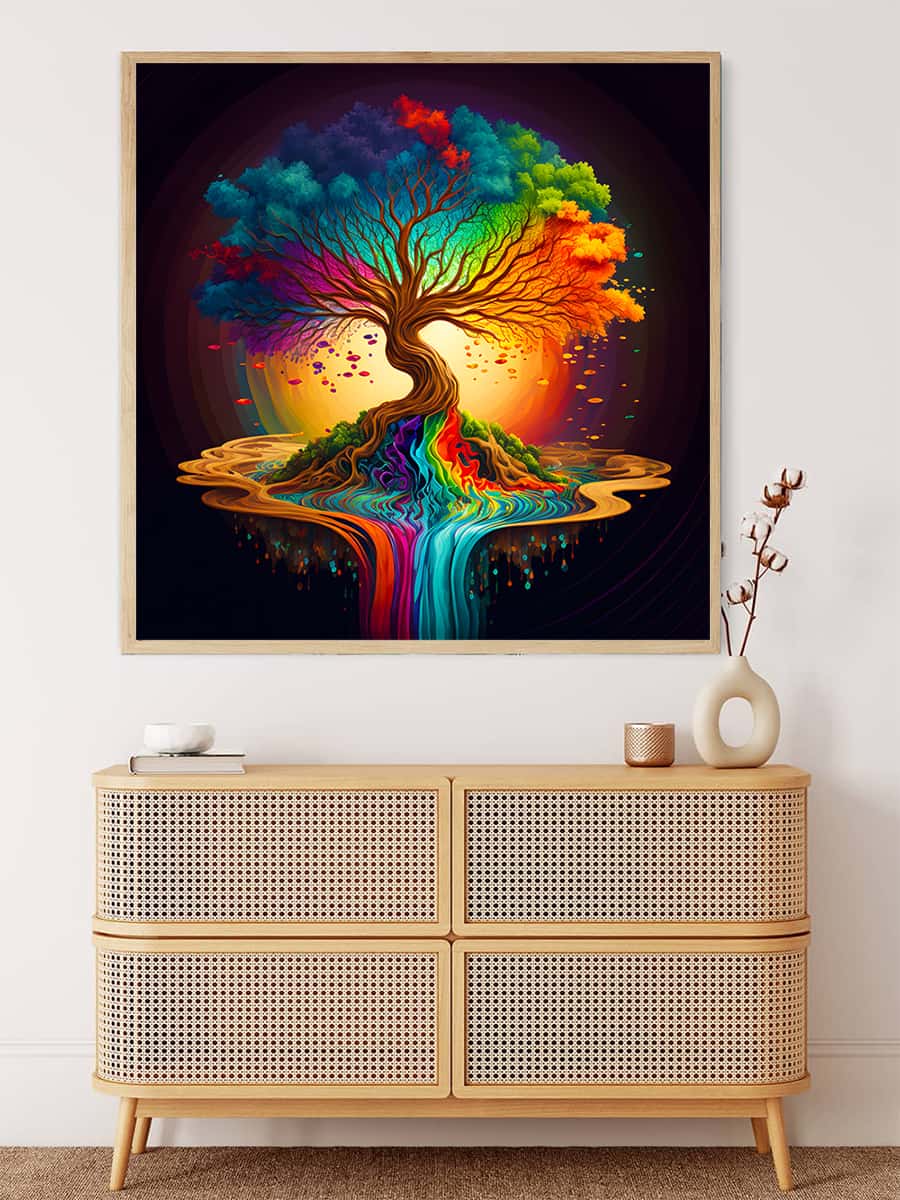 Color Flow Tree — AB Diamond Painting Kit, product view 3