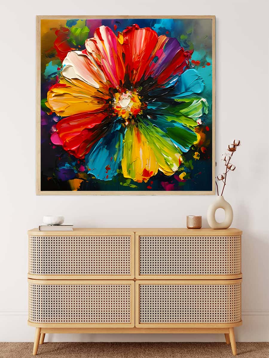 Colorful Blossom — AB Diamond Painting Kit, product view 3