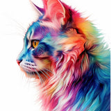 Neon Kitten — Diamond Painting Kit design