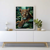 Leopard relaxed — Diamond Painting Kit, product view 2