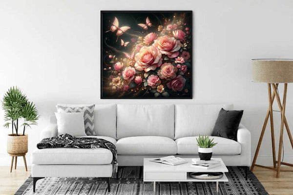 Pink Rose Dream — Diamond Painting Kit, product view 2