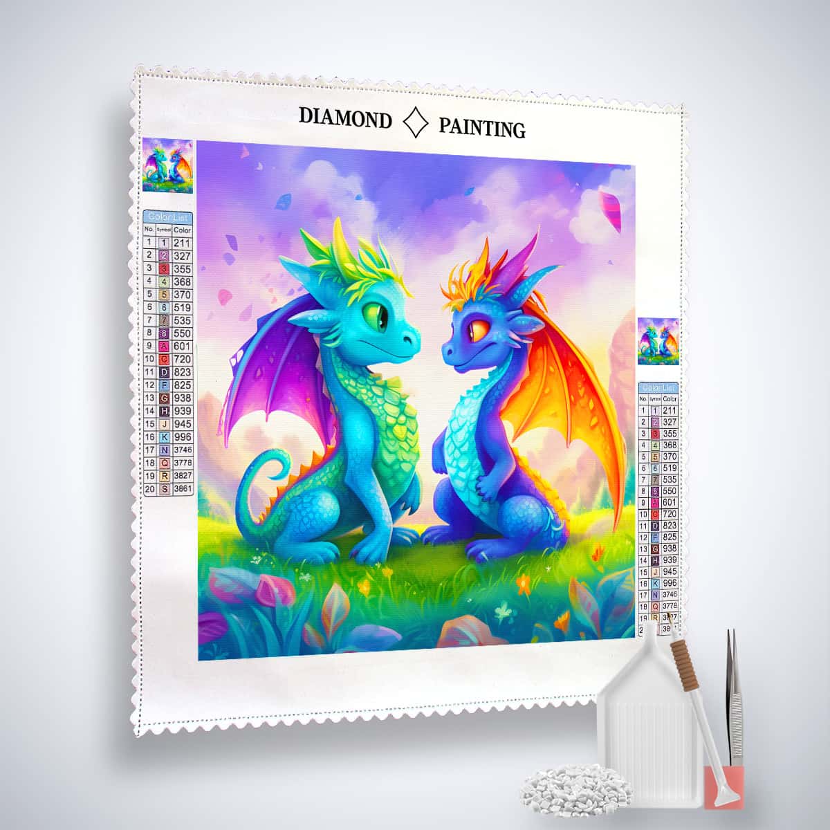 Dragon Friendship — AB Diamond Painting Kit, product view 2