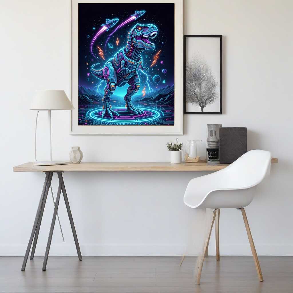 Neon Rex — Diamond Painting Kit, product view 2